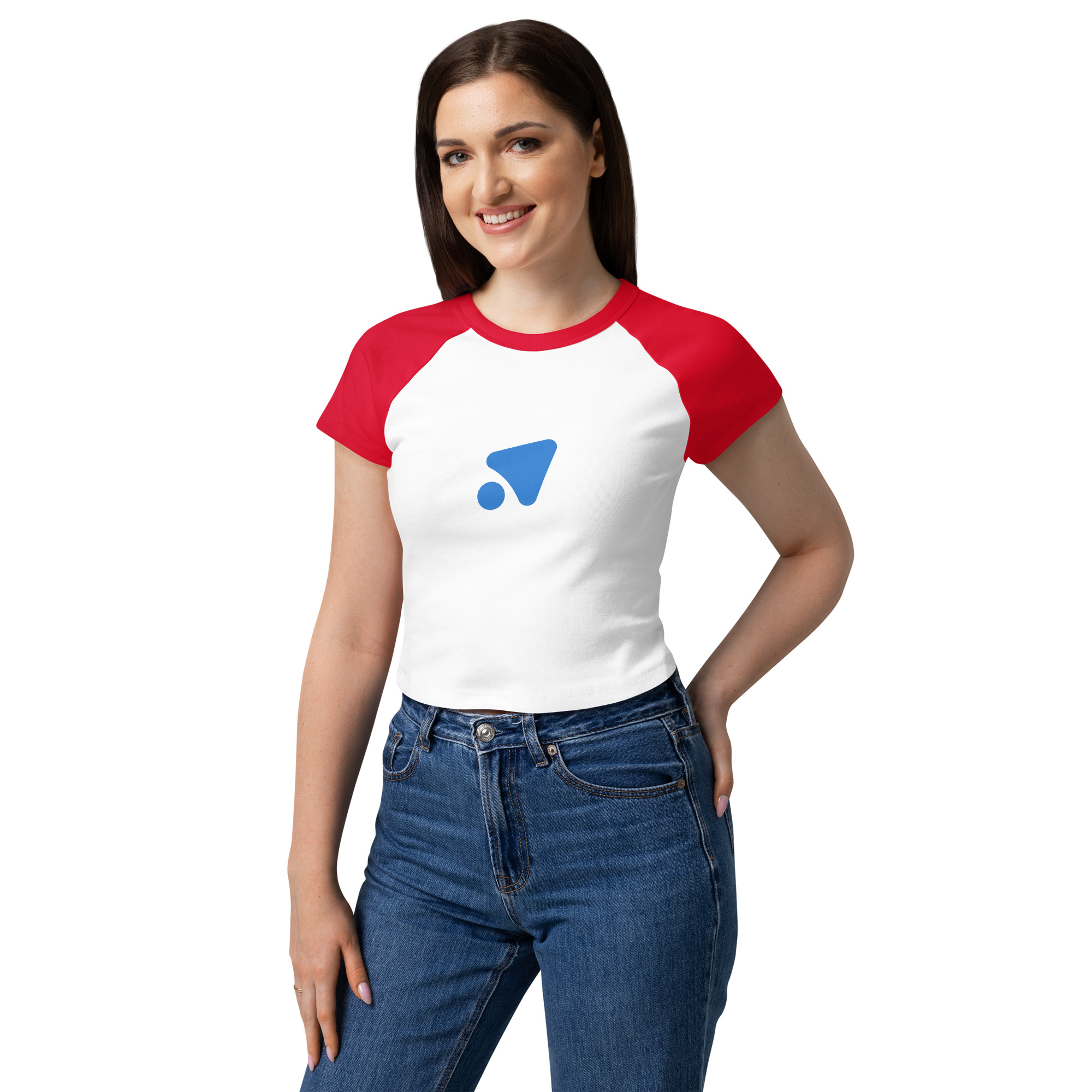 Contrast-Sleeve Fitted Tee - Image 9