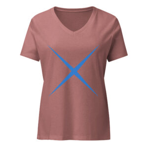 Relaxed V-neck tee for women