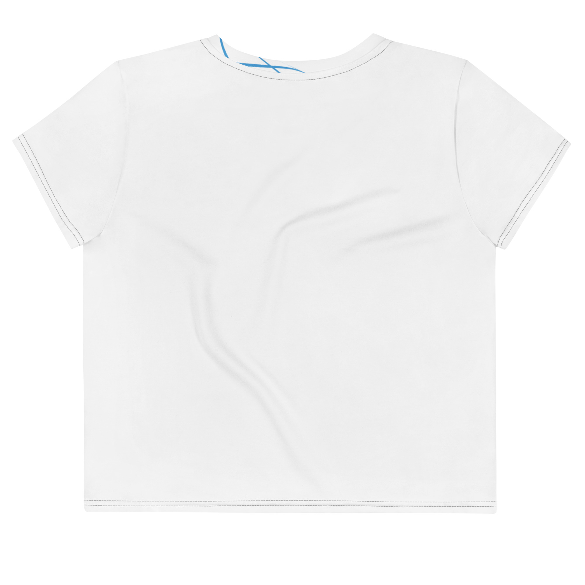 Distorted Wireframe Print Crop Tee - Image 3