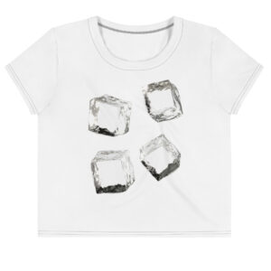 Women’s All-Over Print Crop Tee for Bold, Stylish Wear