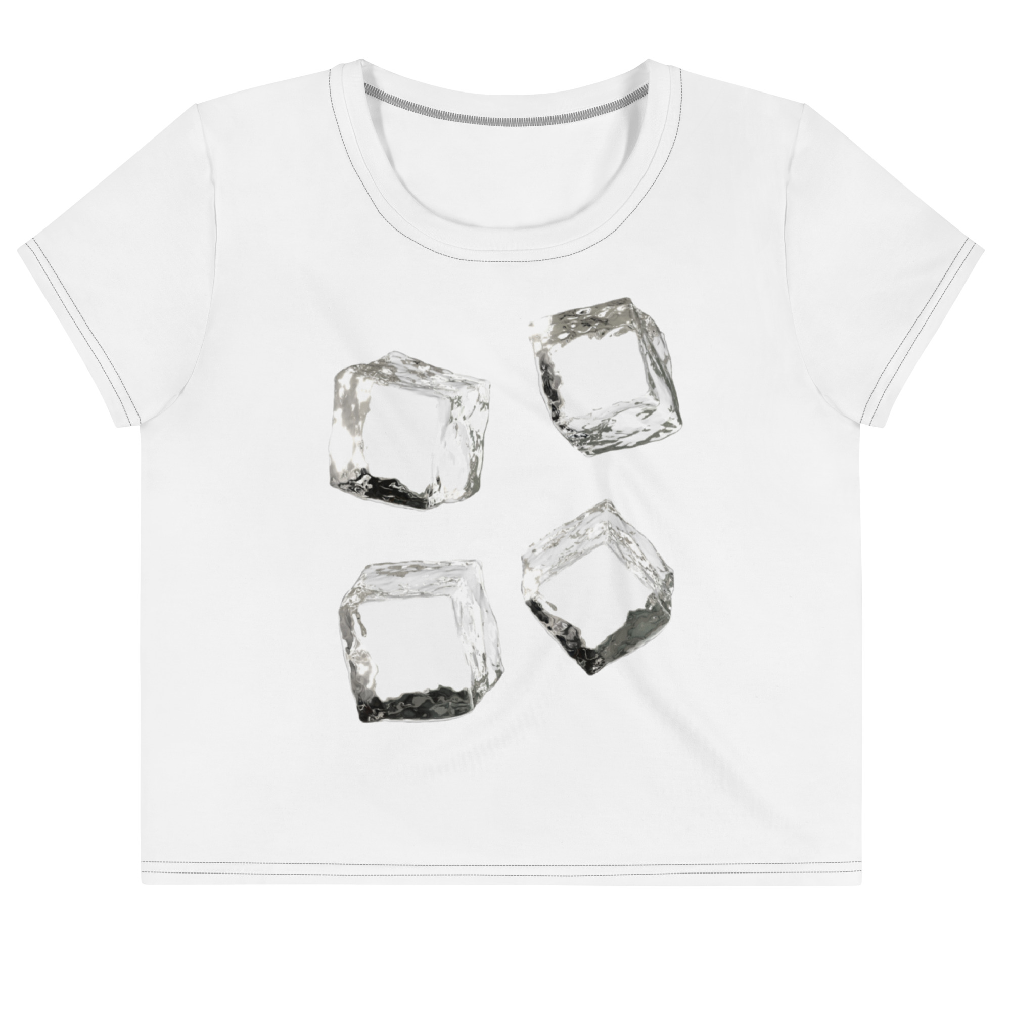 Women’s All-Over Print Crop Tee for Bold, Stylish Wear