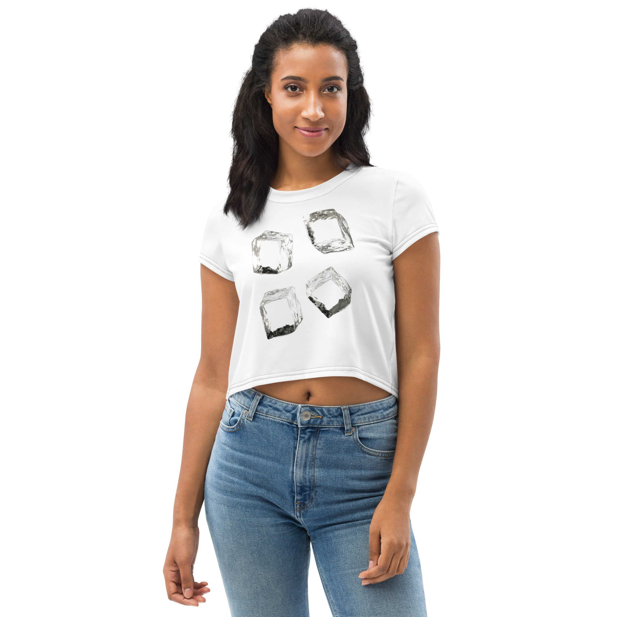 Women’s All-Over Print Crop Tee for Bold, Stylish Wear - Image 2