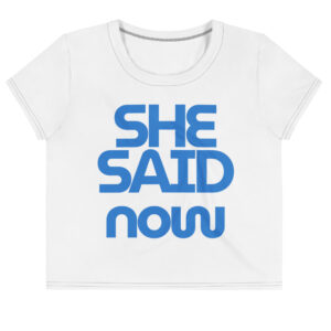 Statement Phrase Print Cropped Tee