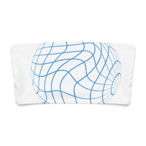 Alternative view of Futuristic Mesh Bandeau Swim Top