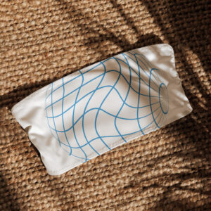 Futuristic Mesh Bandeau Swim Top