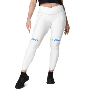 Women’s crossover leggings with storage pockets