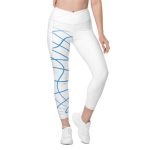 Alternative view of Cross-Waist Cyber Grid Pocket Leggings