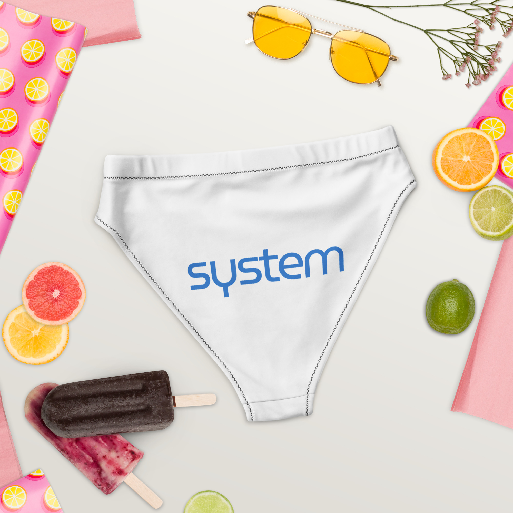 High-waist bikini bottom made from recycled materials - Image 9