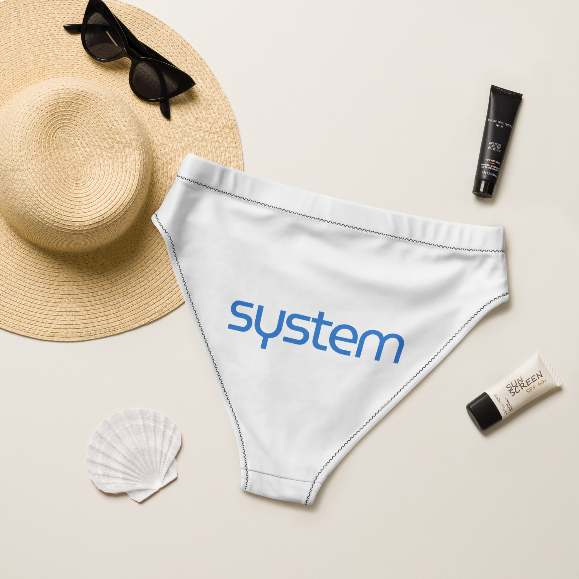 High-waist bikini bottom made from recycled materials - Image 5