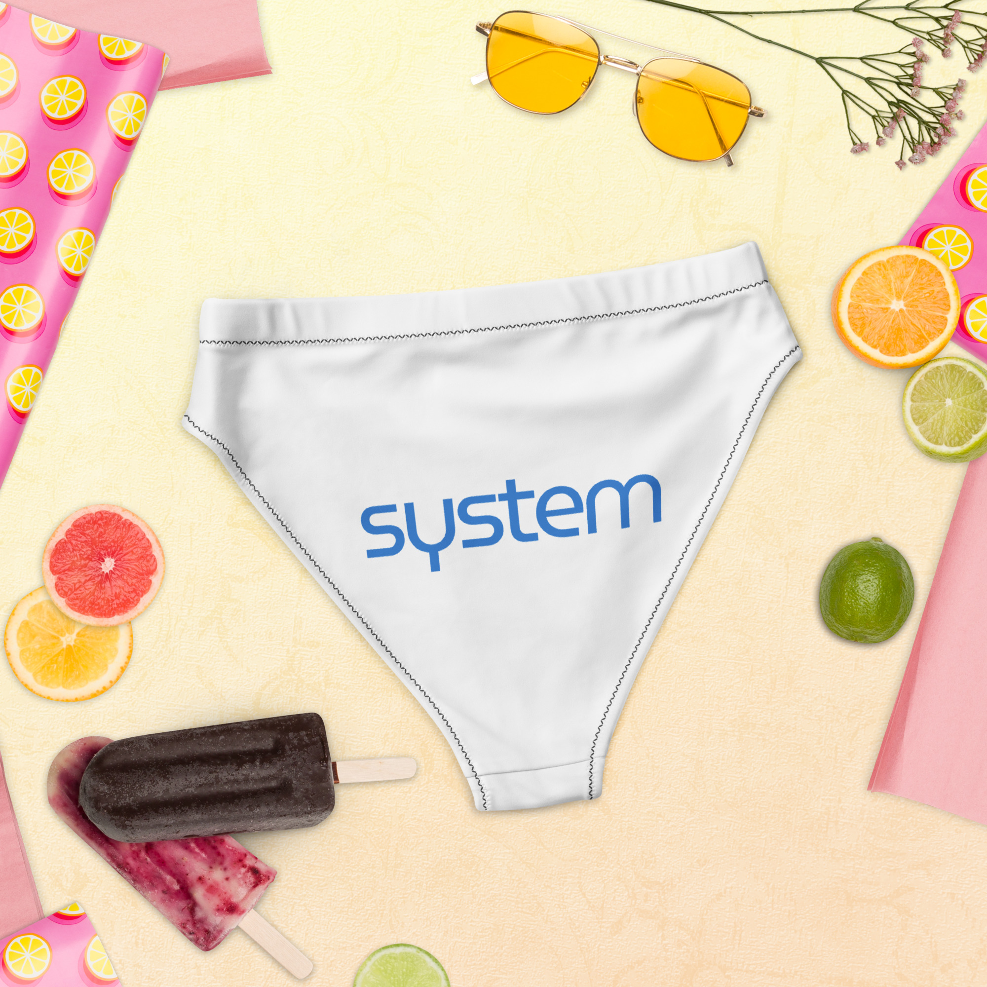 High-waist bikini bottom made from recycled materials - Image 7