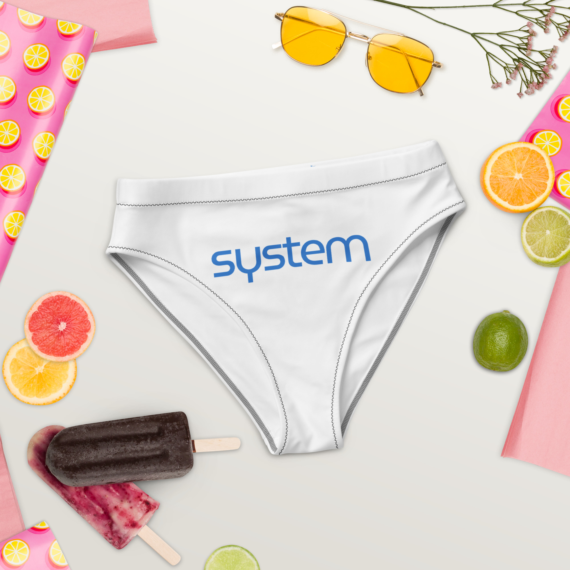 High-waist bikini bottom made from recycled materials - Image 8