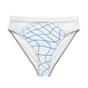 Alternative view of High-Waist Digital Grid Swim Bottom