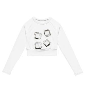 Alternative view of Eco-Friendly Recycled Long-Sleeve Crop Top for Sustainable Style