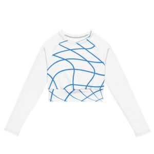 Alternative view of Cyber Grid long-sleeve crop top