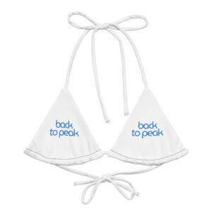 Alternative view of Eco-friendly patterned tie-front bikini top