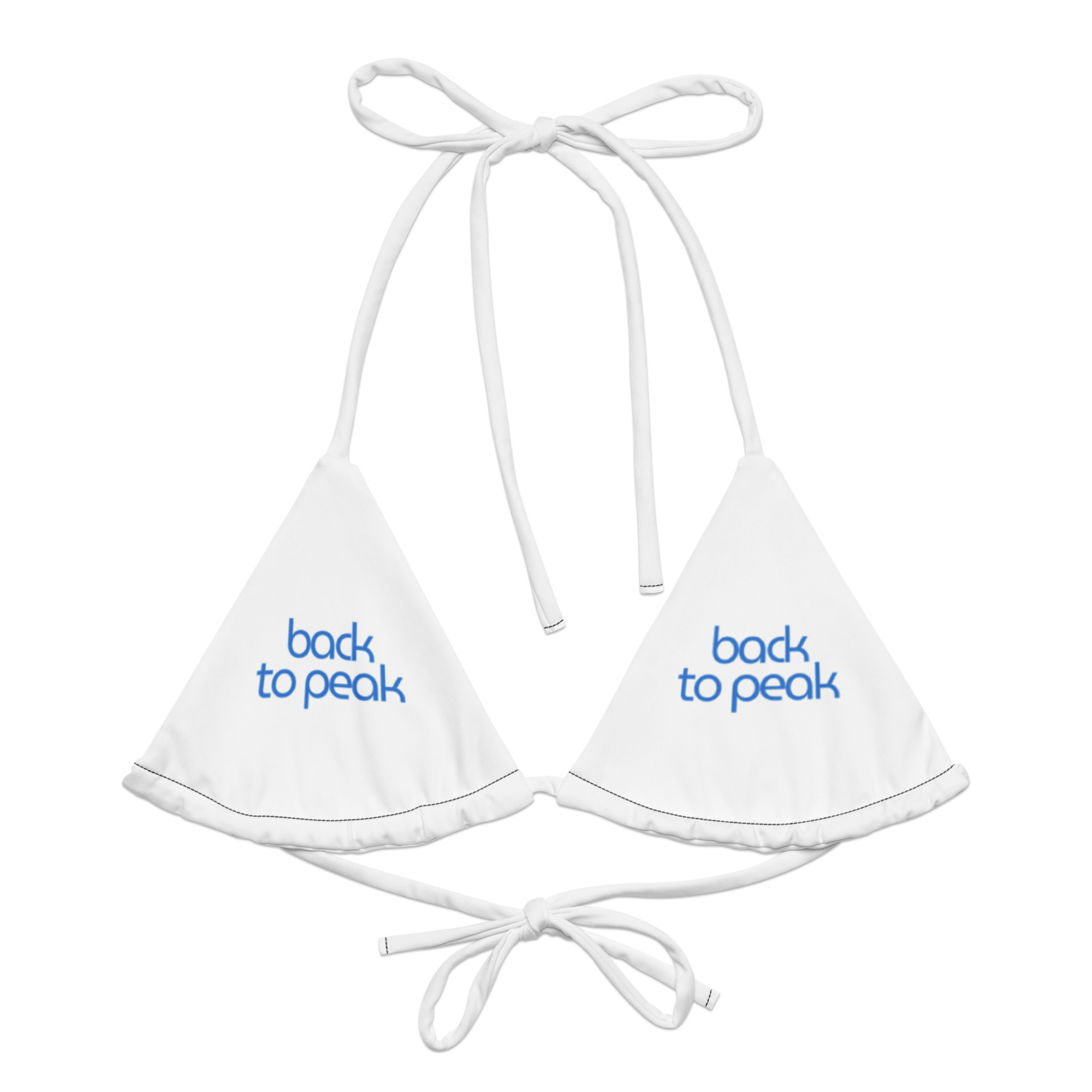 Eco-friendly patterned tie-front bikini top - Image 2