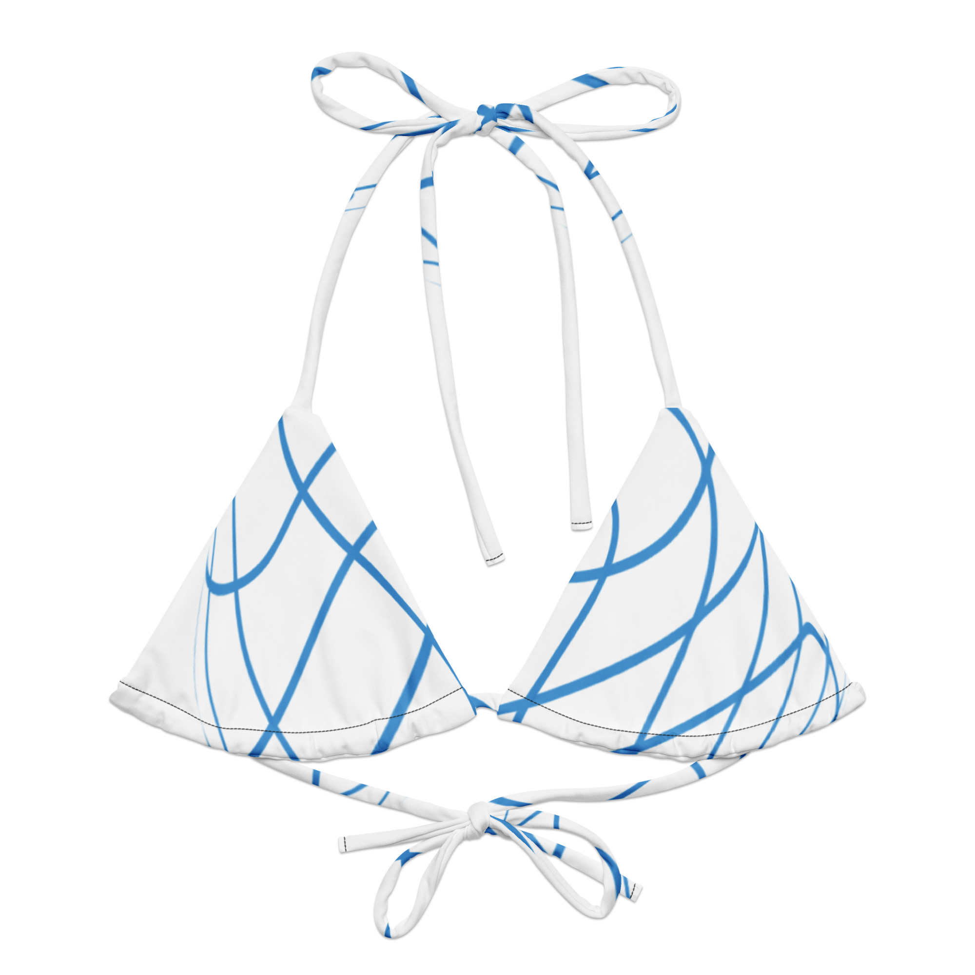 Digital Mesh String Swim Top - Image 2