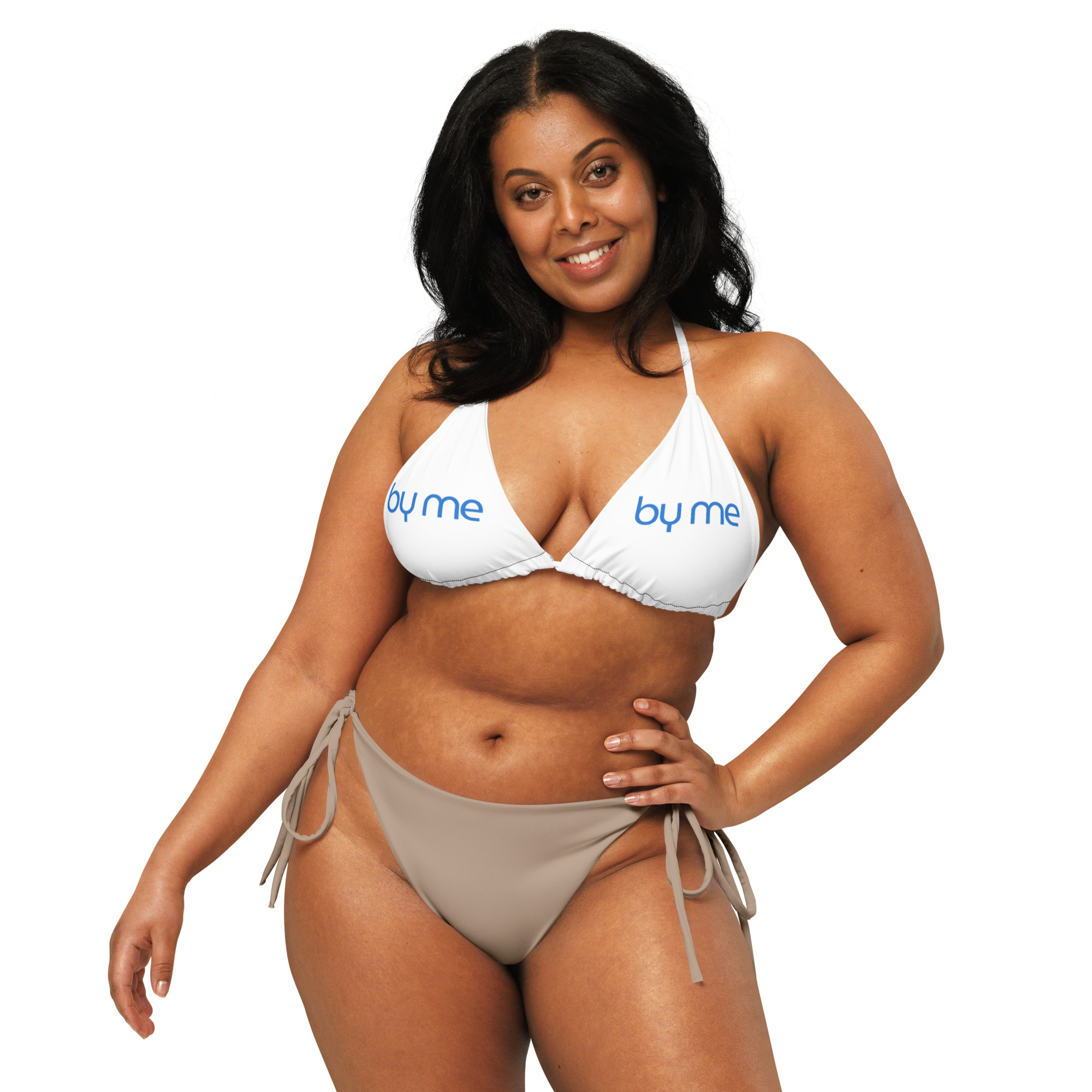 Printed recycled string bikini top - Image 6