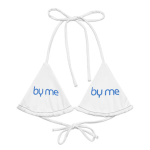 Printed recycled string bikini top