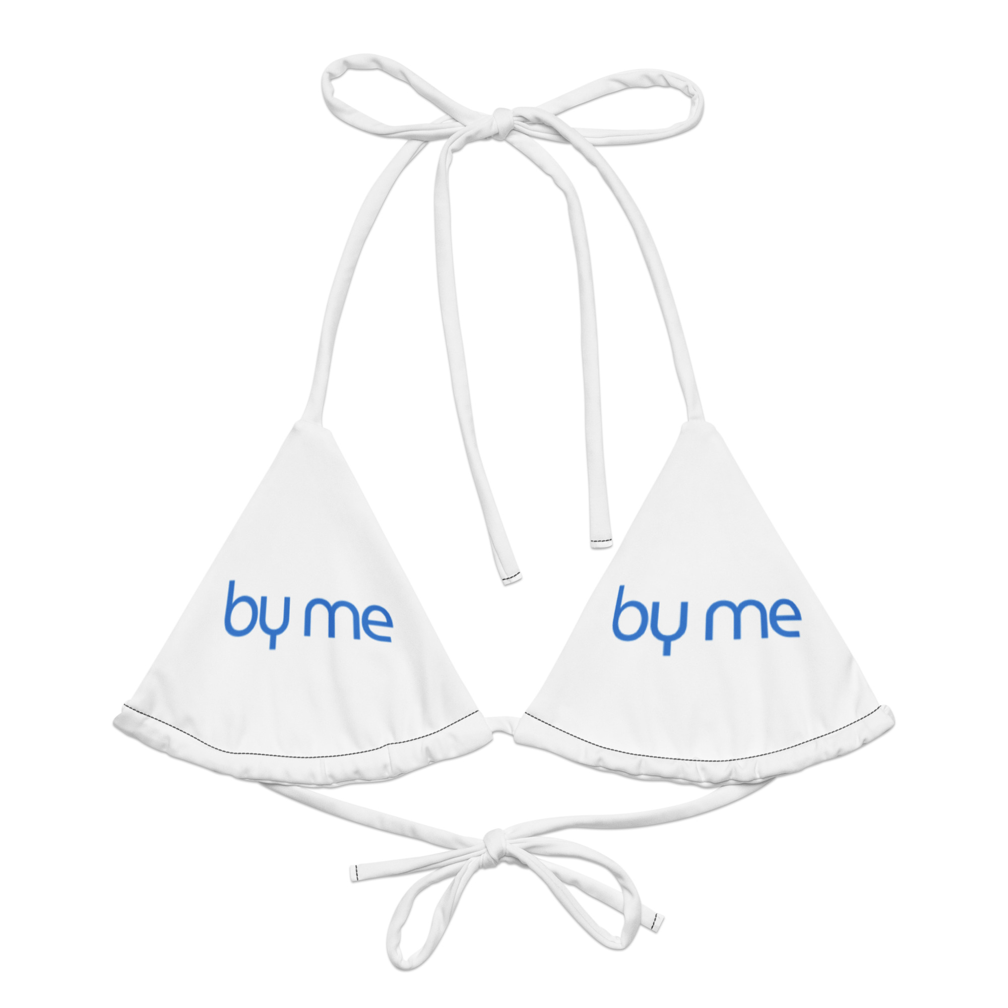 Printed recycled string bikini top