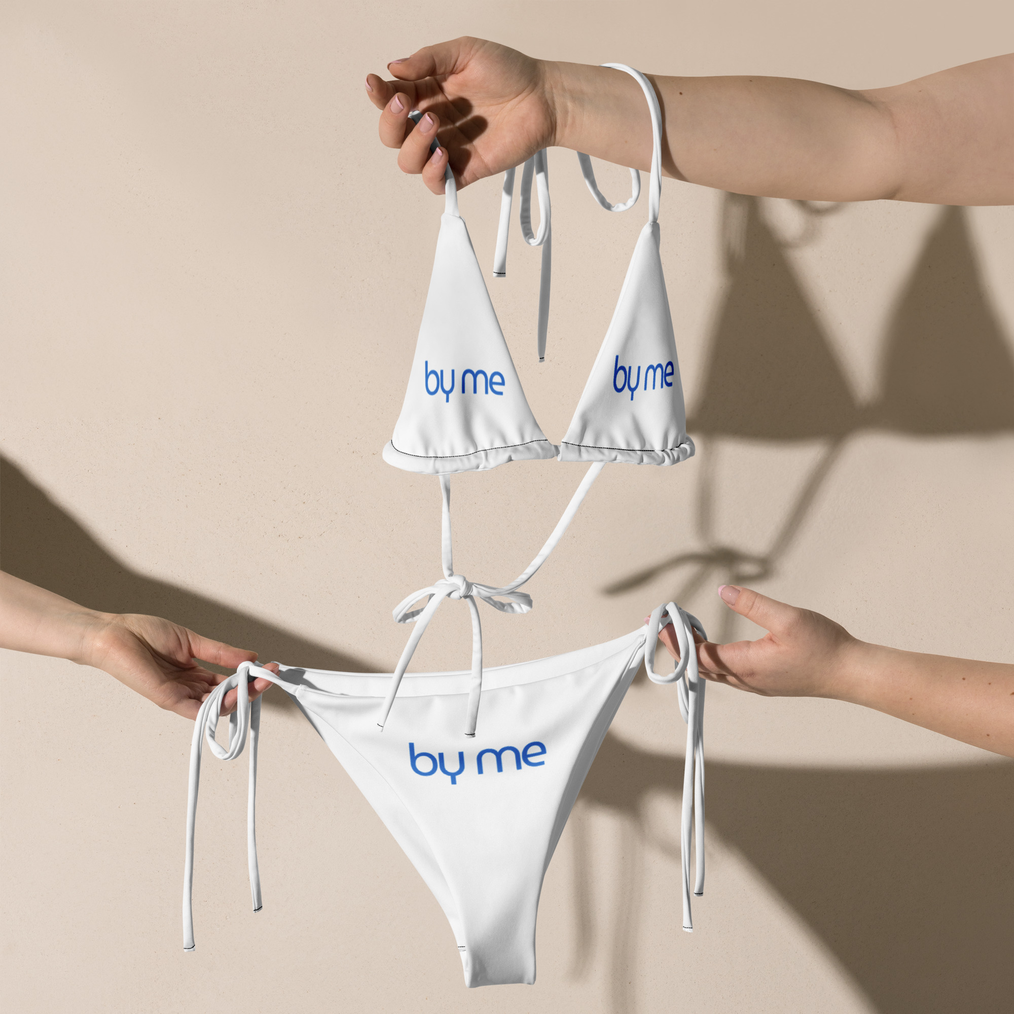 Printed recycled string bikini