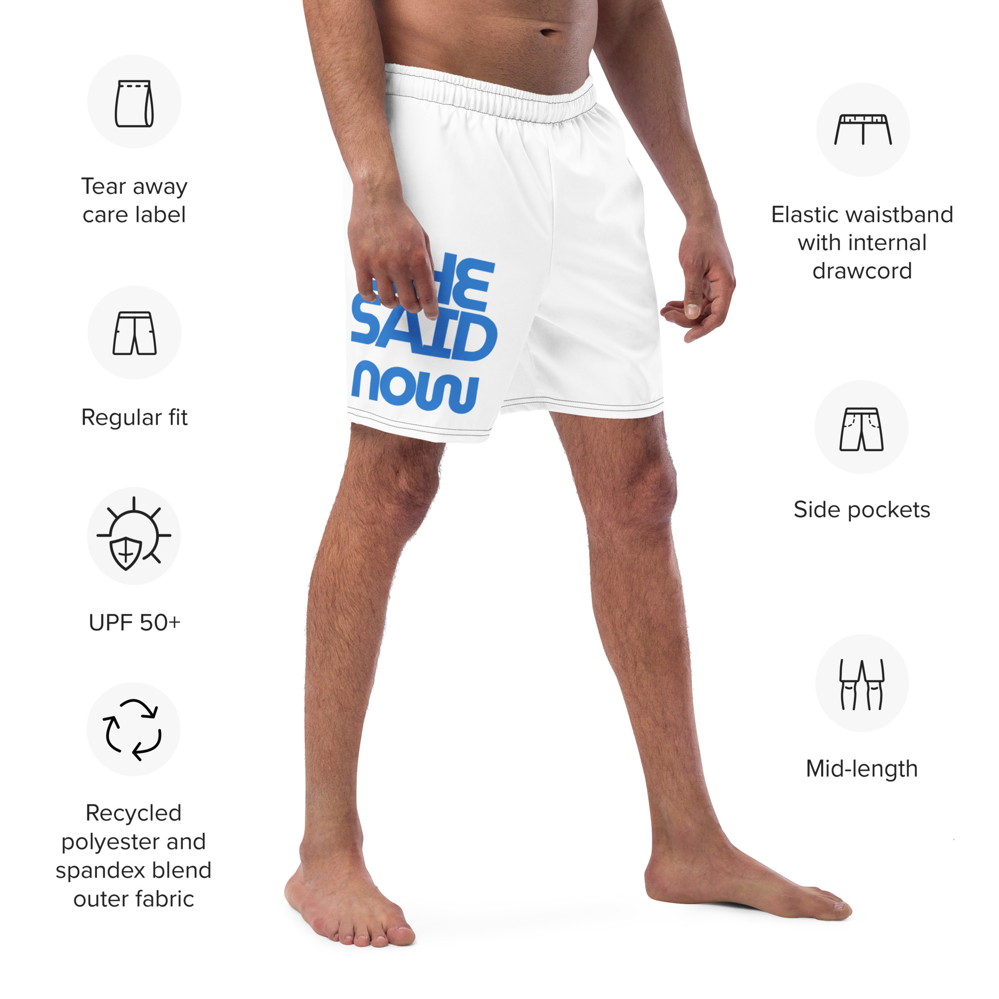 Men’s Phrase Graphic Swim Trunks - Image 4