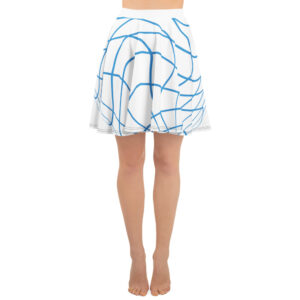 Futuristic Wireframe Skater Skirt