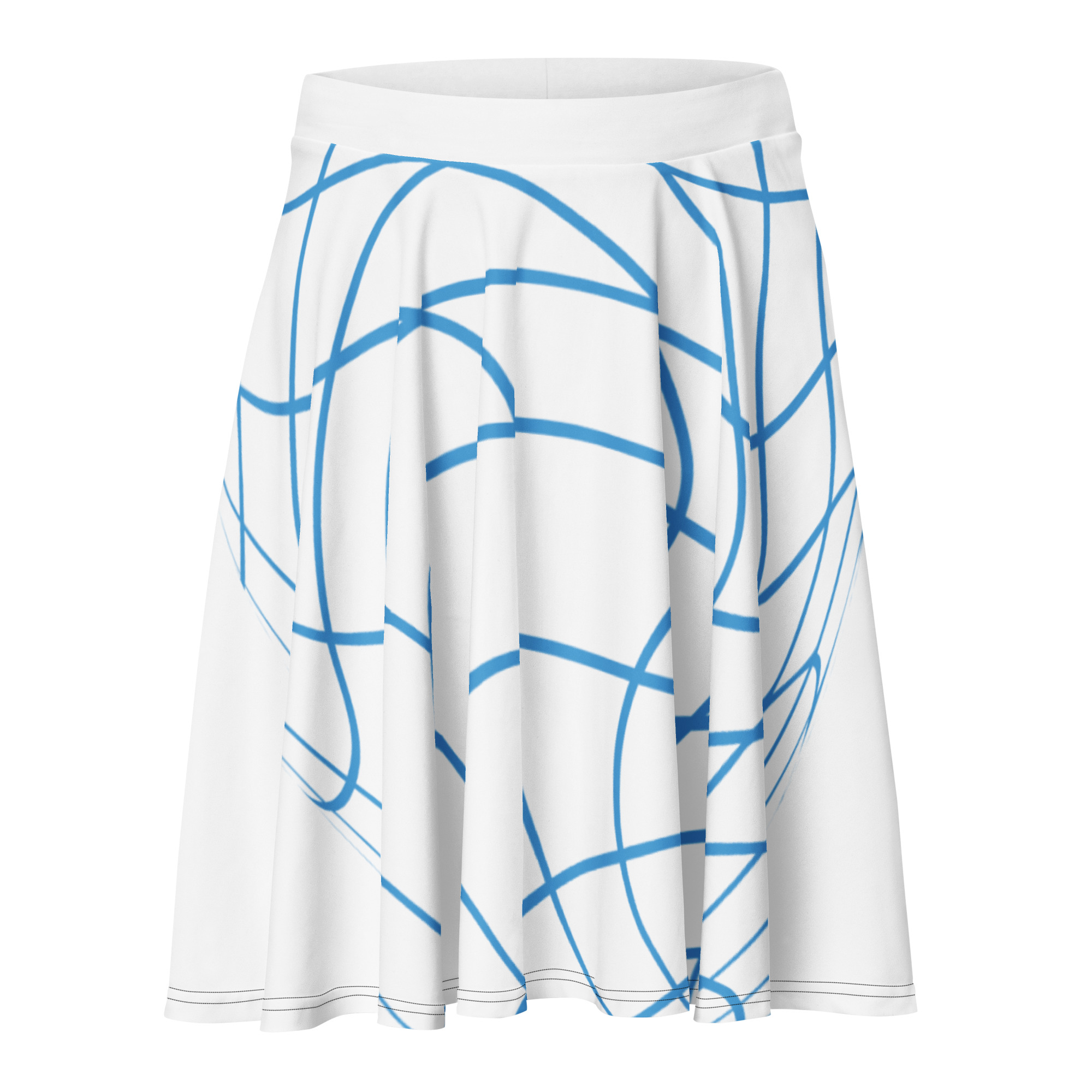 Futuristic Wireframe Skater Skirt - Image 2