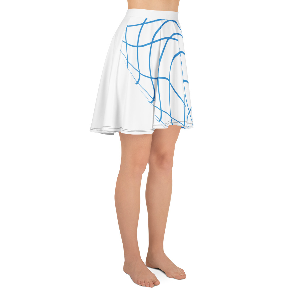 Futuristic Wireframe Skater Skirt - Image 6