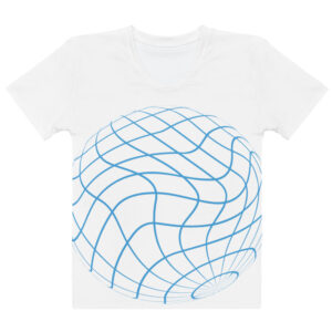 Alternative view of Digital Gridline Cotton Graphic Tee
