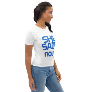 Minimal “She Said Now” Graphic Tee
