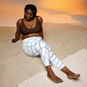 Warped Grid Capri Leggings