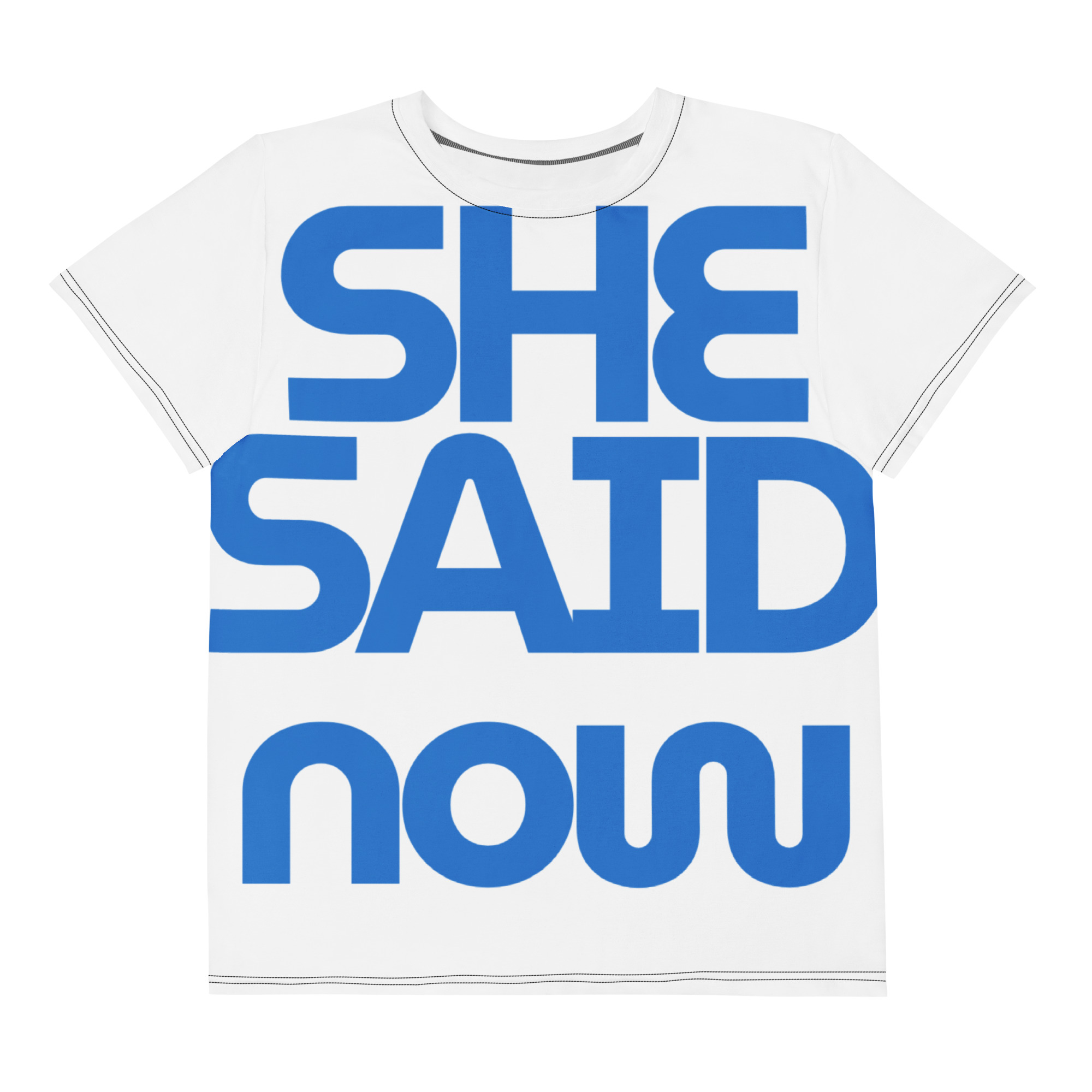Youth “She Said Now” Crewneck Tee - Image 2