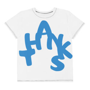 Alternative view of Youth Friendly “Thanks” Crewneck Tee