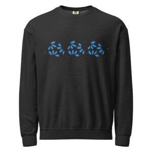 Alternative view of Garment-Dyed Fleece Cluster Crewneck