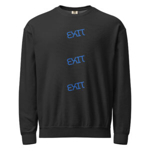 Alternative view of Men's Exit garment-dyed fleece crewneck sweatshirt