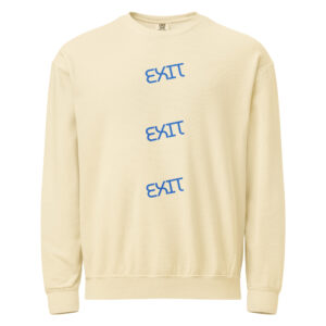 Men's Exit garment-dyed fleece crewneck sweatshirt