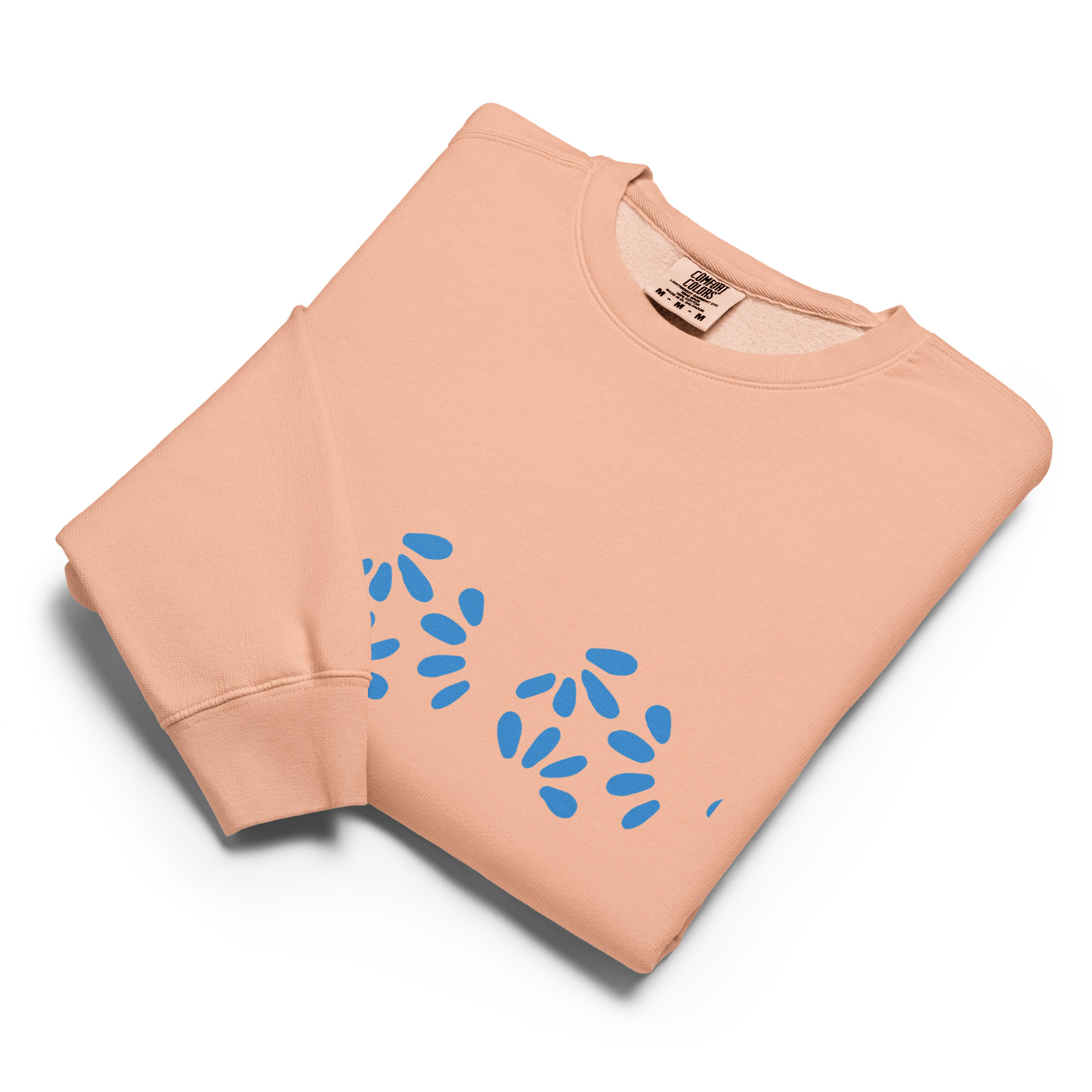 Garment-Dyed Fleece Cluster Crewneck