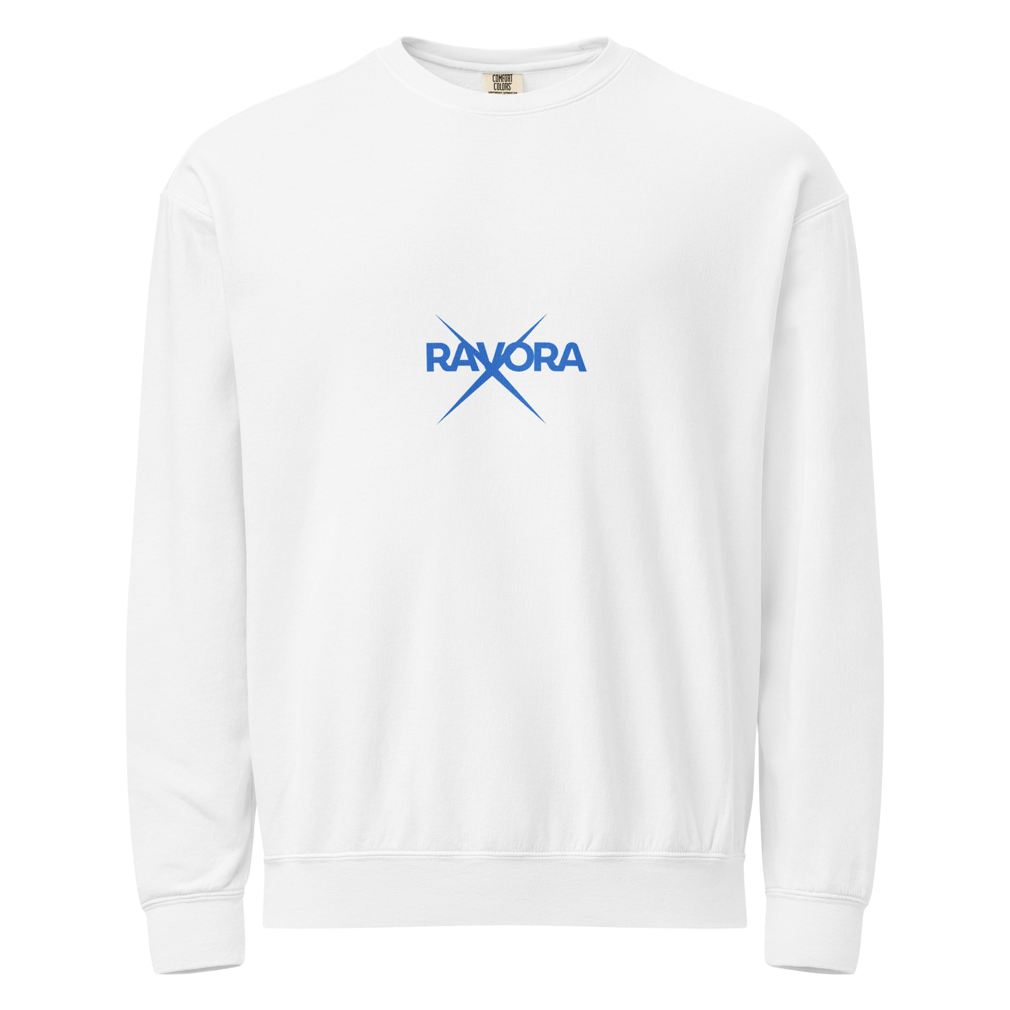 Garment-dyed fleece crewneck sweatshirt