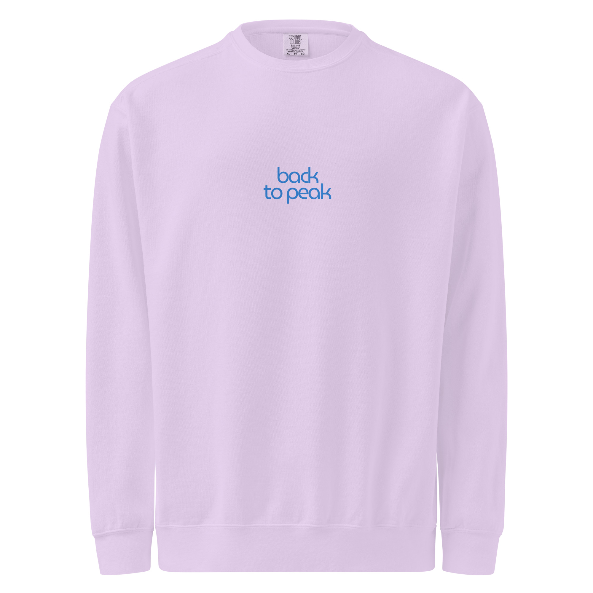 Back to peak garment-dyed sweatshirt