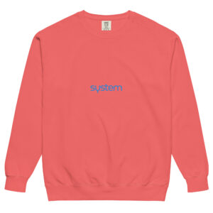 System garment-dyed sweatshirt
