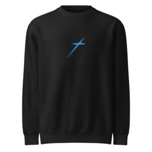 Alternative view of Premium Minimal Cross Crewneck