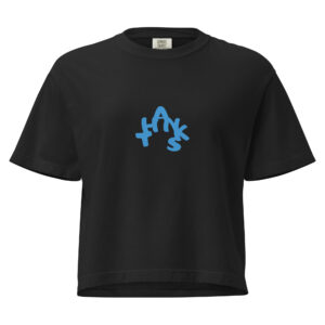 Alternative view of Boxy Fit Handwritten “Thanks” Street Tee