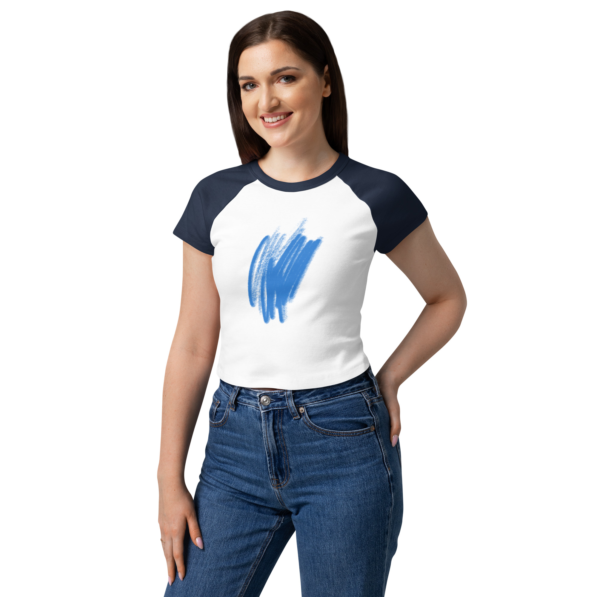 The Women’s Fine-Knit Contrast-Sleeve Tee - Image 9