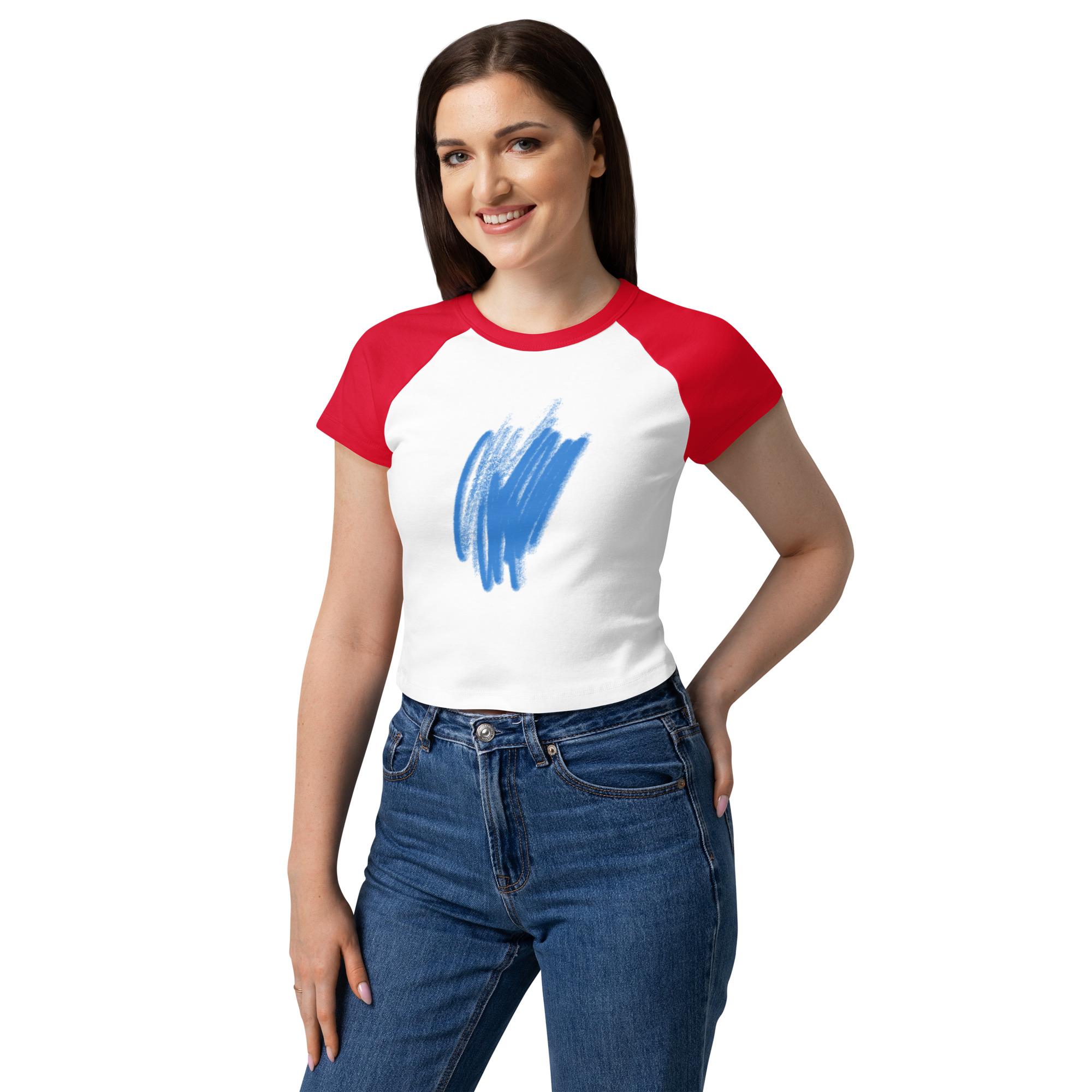 The Women’s Fine-Knit Contrast-Sleeve Tee - Image 10