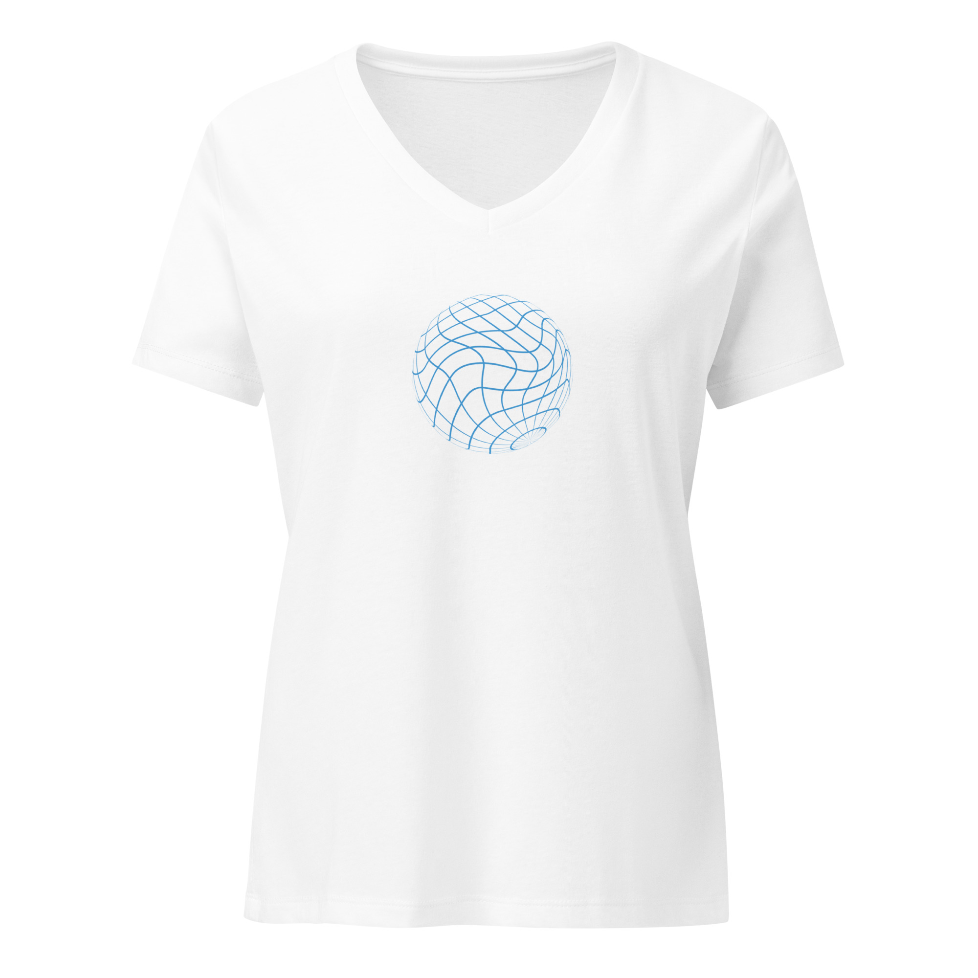 Relaxed V-Neck Digital Mesh Tee - Image 9